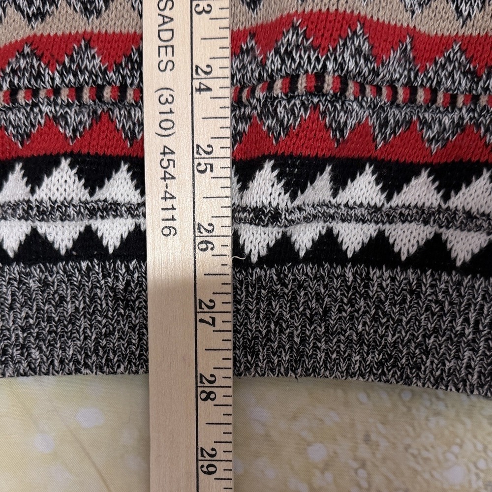 Vintage 100% Cotton Striped Sweater Sz Large Essential Elements Brand Geometric - Picture 5 of 7